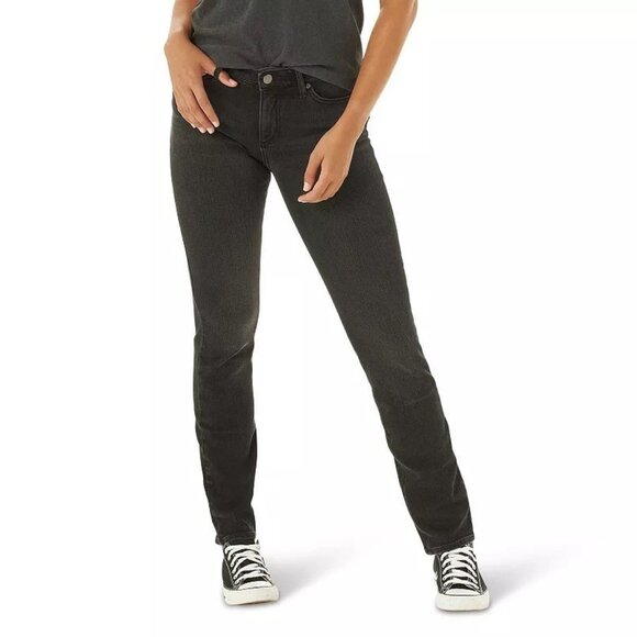 Lee Womens Size 18 Petite 18P Ultra Lux Mid-Rise Straight Leg Jeans Denim NEW - Picture 1 of 2